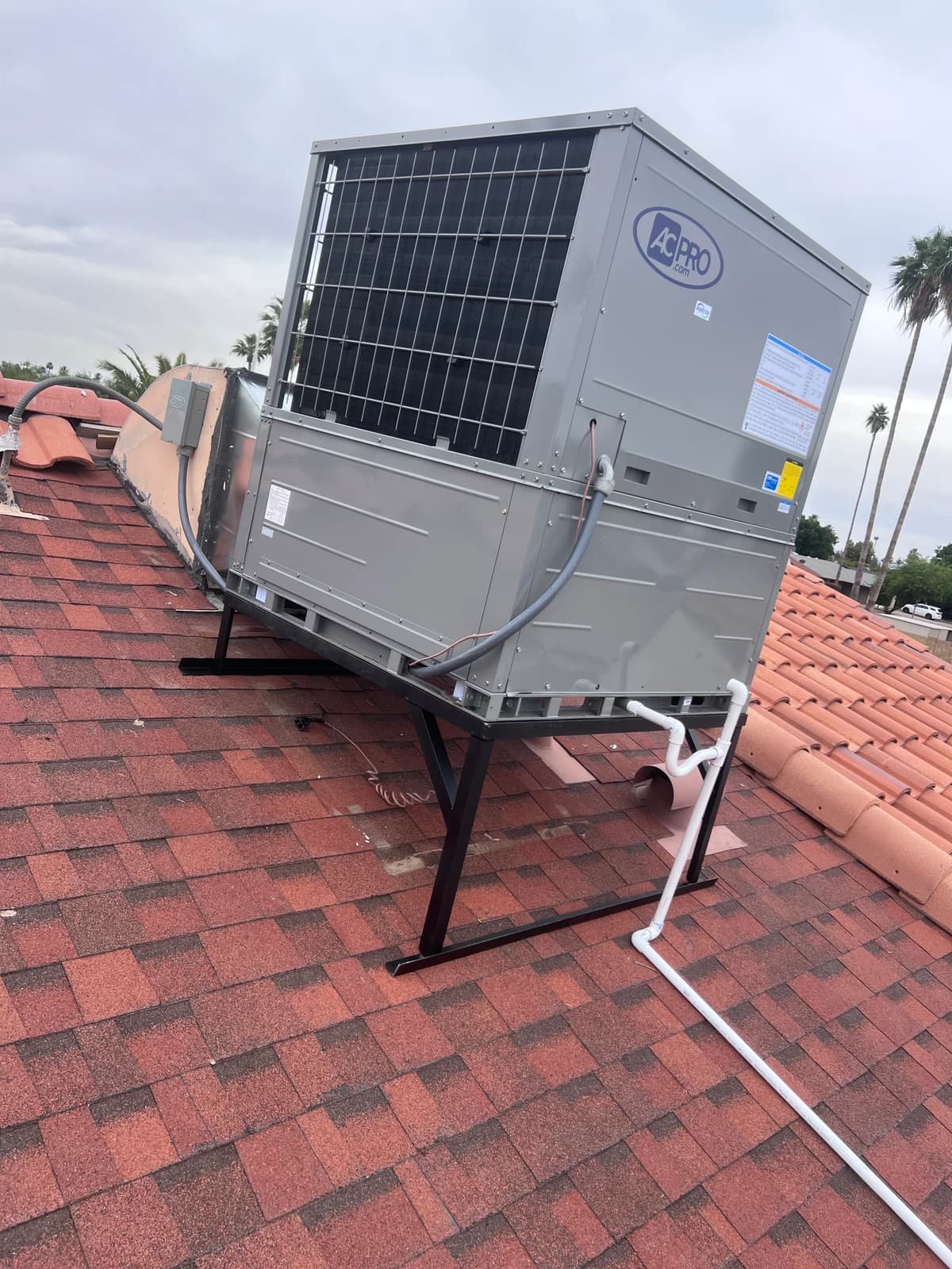 Completed rooftop HVAC package unit installation photographed by Cool Fox