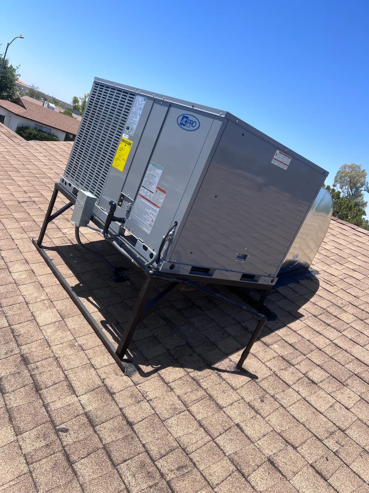 New rooftop packaged HVAC system after replacement by Cool Fox